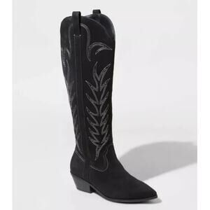 Universal Thread Women's Sommer Stitch Knee-High Western Boots Size 5.5